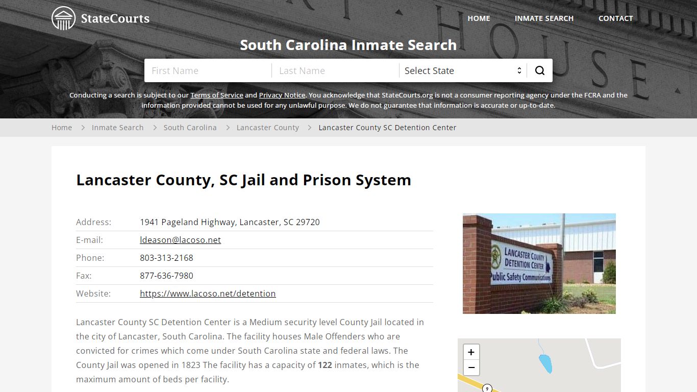 Lancaster County SC Detention Center Inmate Records Search ...