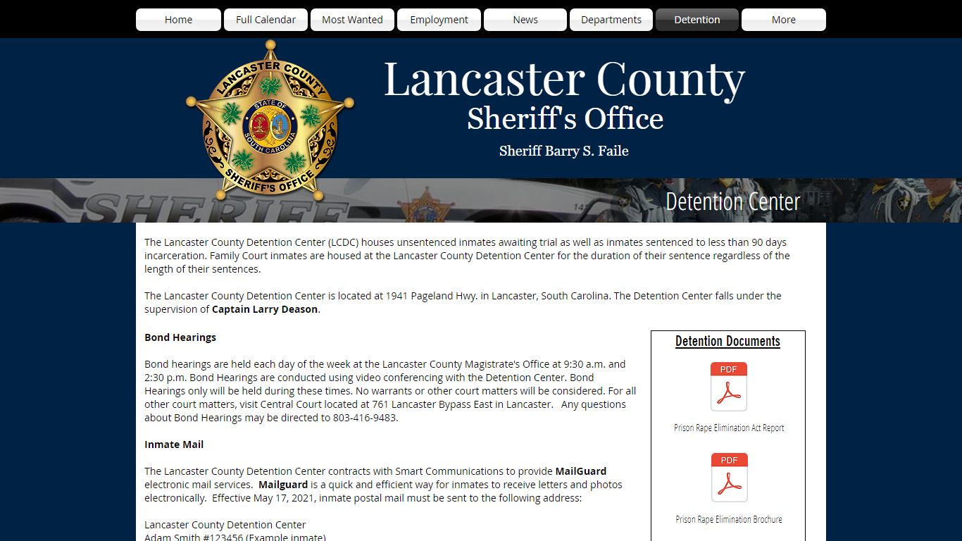 Detention - lancaster-sheriff